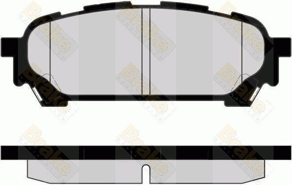 BRAKE ENGINEERING Комплект тормозных колодок, дисковый тормоз PA1731